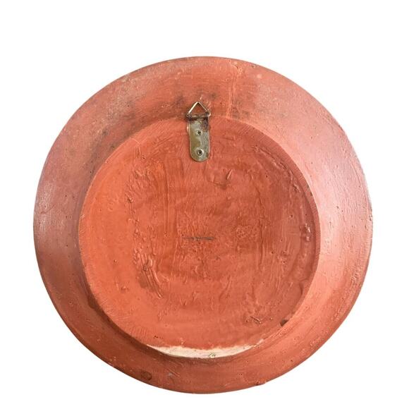 9” Vintage Elephant Art India Wall Hanging Decor Palm Trees Bamboo Resin - Picture 2 of 7